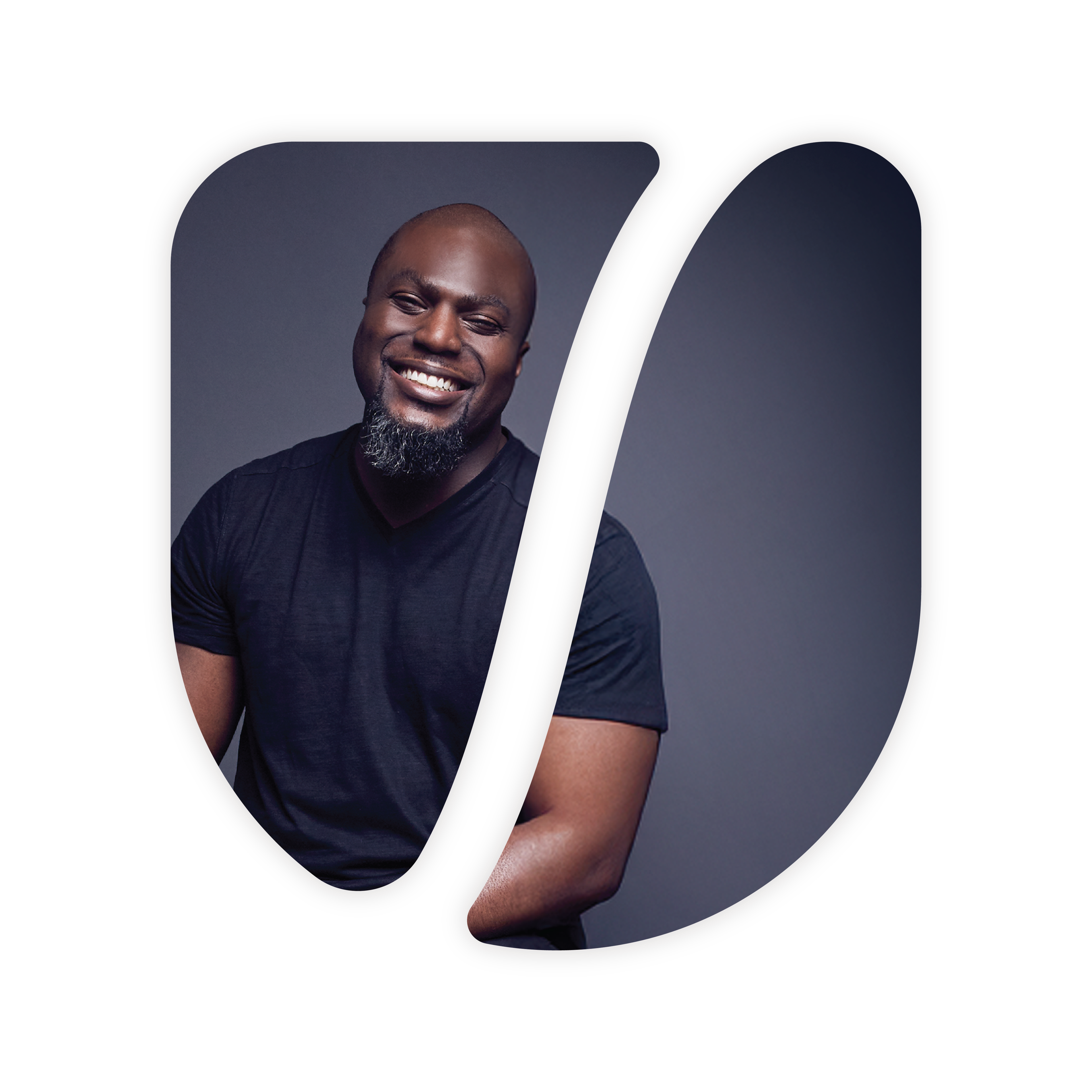 U·Bean portrait mask — dark background